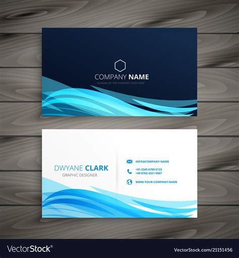 Blue Visiting Card .